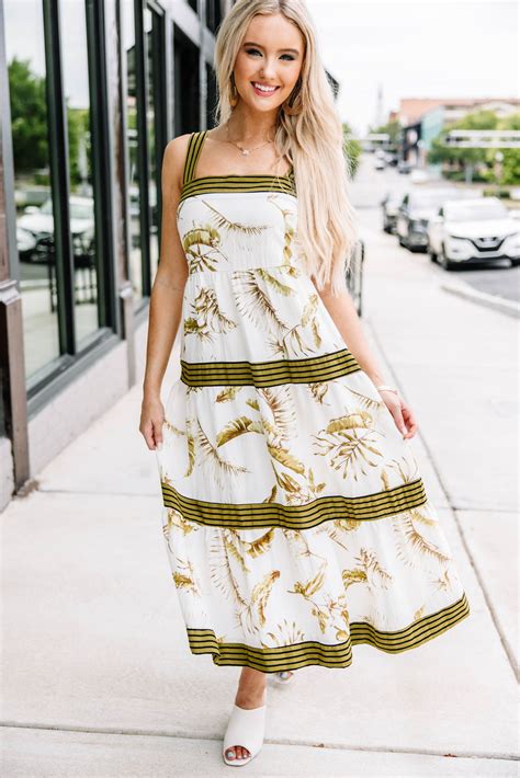 Cute Green Floral Midi Dress Trendy Midi Dresses Shop The Mint