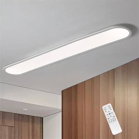 ganeed ft led flush mount ceiling light  dimmable modern linear
