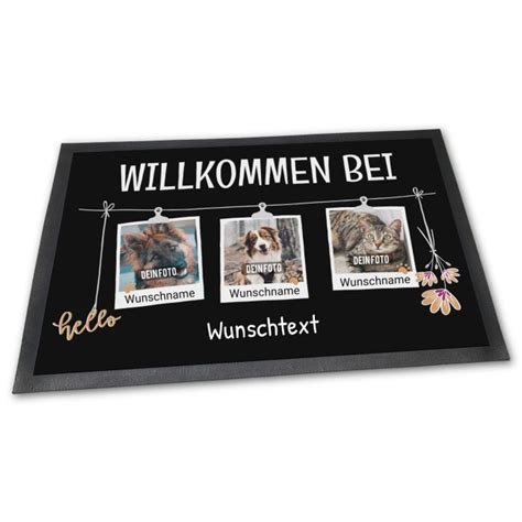 Fu Matte Mit Fotos Namen Willkommen Bei Print Royal