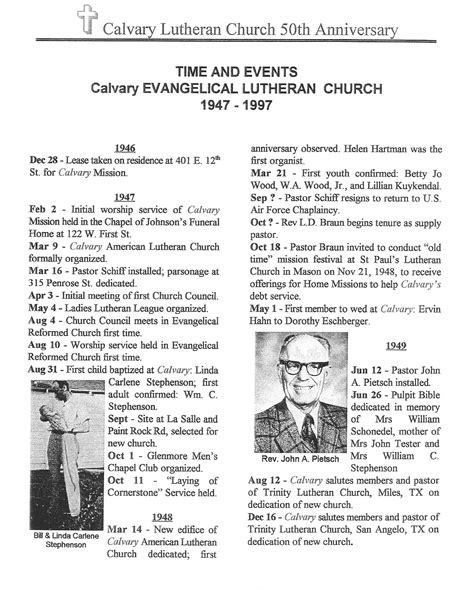 Church History :: Calvary Lutheran Church