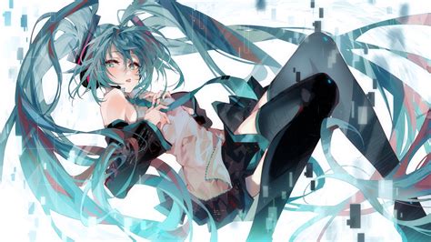 Aqua Eyes Aqua Hair Aruterra Blush Boots Hatsune Miku Headphones Long