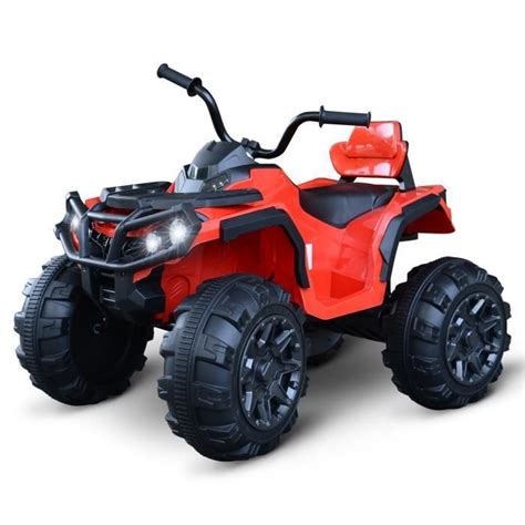 Homcom Voiture X Quad Buggy Lectrique Enfant Quad Atv Phares Battrie