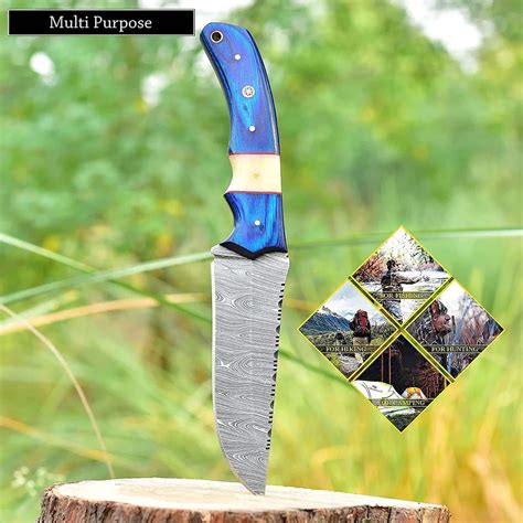 Custom Handmade Damascus Steel Hunting Knife – KBS Knives Store