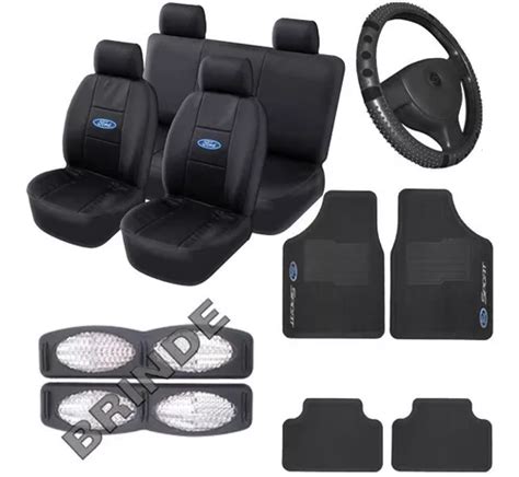 Kit Capa Couro Banco Carro Tapete Volante Ford Brindes Parcelamento