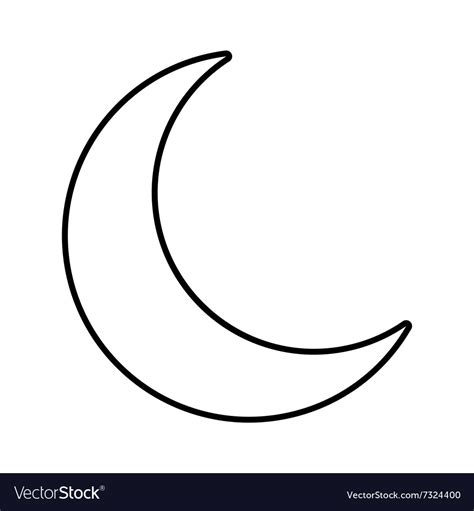 Moon Line Icon Royalty Free Vector Image Vectorstock