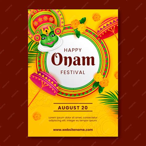 Premium Vector Vertical Poster Template For Onam Festival Celebration