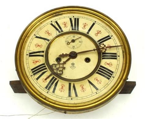 Antique Twin Weight Wall Clock Movement 19thC Vienna Gustav Becker Wall