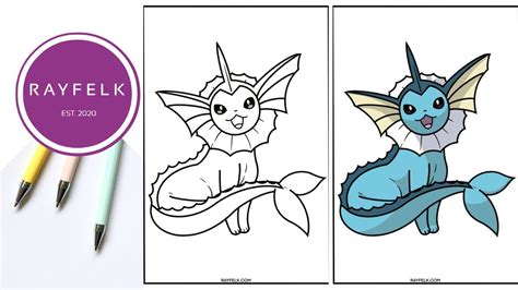 Vaporeon Pokemon Coloring Page