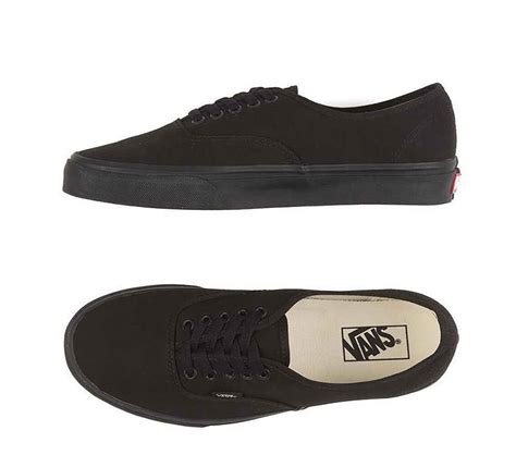 Vans Authentic Shoe Black Black Canvas Footwear Shoes Vans