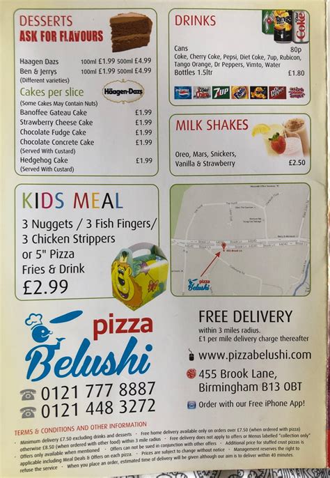 Pizza Belushi Birmingham S Full Menu Online