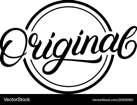original hand written lettering sign logo stamp vector image