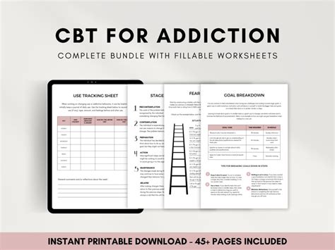 Addiction Worksheets Cbt Tools Sobriety Planner Relapse Prevention Plan