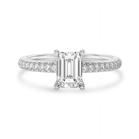 Alor Jewel 1 9 Ct Wedding Ring Emerald Cut Lab Created Diamond Ring