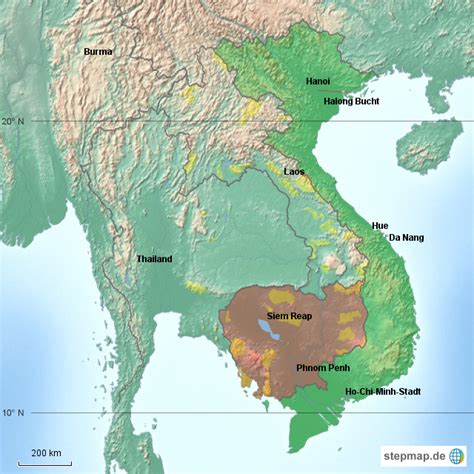 Stepmap Vietnam Landkarte F R Vietnam