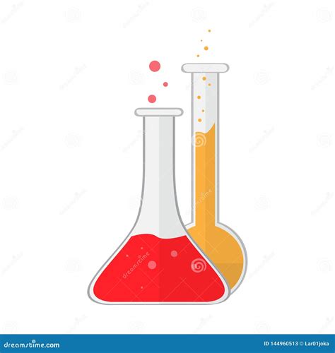 Grupo Aislado De Frascos Del Laboratorio Ilustración del Vector