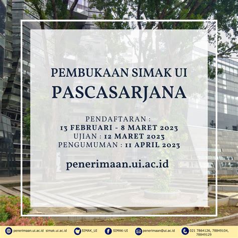 Simak Ui On Twitter Pendaftaran Simak Ui Pascasarjana S S