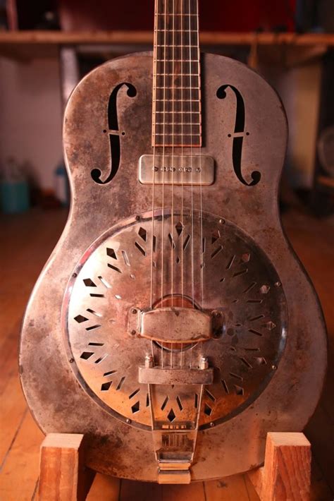 Steel Single Cone Resonator Mule Resophonic Guitars