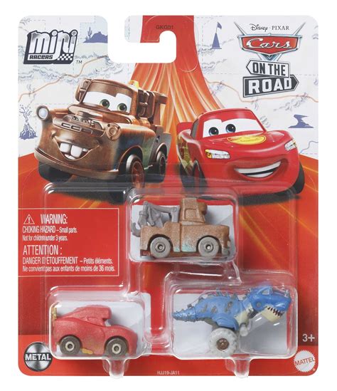 Disney Pixar Cars Toys, Mini Racers 3-Pack Metal Toy Cars - Walmart.com