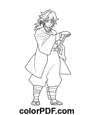 giyu tomioka  drawing coloring pages  books
