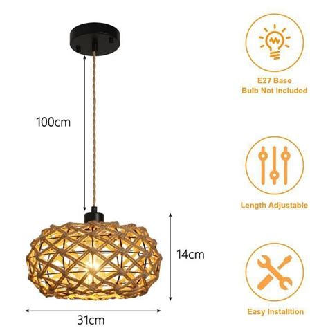 Suspension En Corde De Chanvre Dorlink Lustre De Ferme Rustique