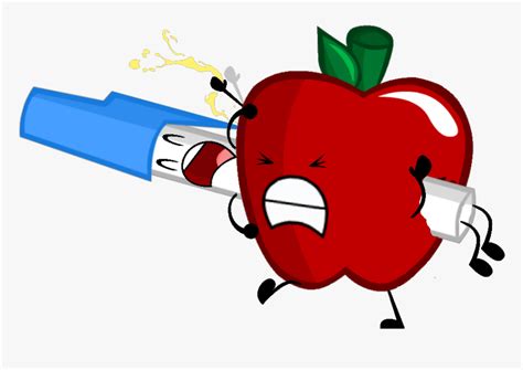 Apple And Pen - Bfdi Apple, HD Png Download - kindpng