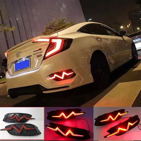 Luz Traseira Led Para Honda Civic Th Auto Bumper Reflector