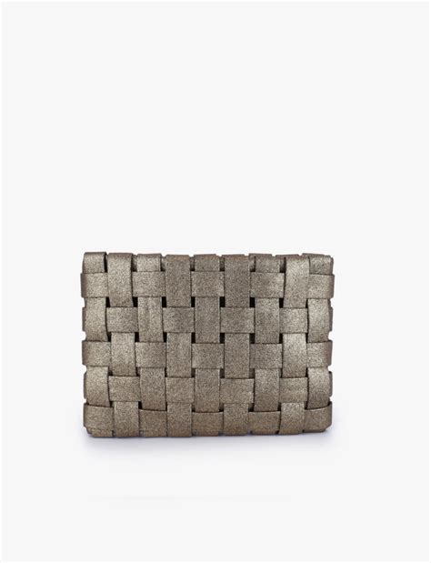 Lindy Clutch Woven Large Gold Remireid