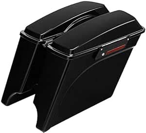 Amazon TCMT 5 Motorcycles Vivid Black Extended Hard Saddlebags