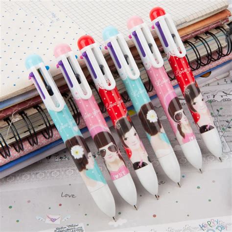 1 Pcs Lovely 6 Colors Cute Girls Pen Creative Stationery Kawaii