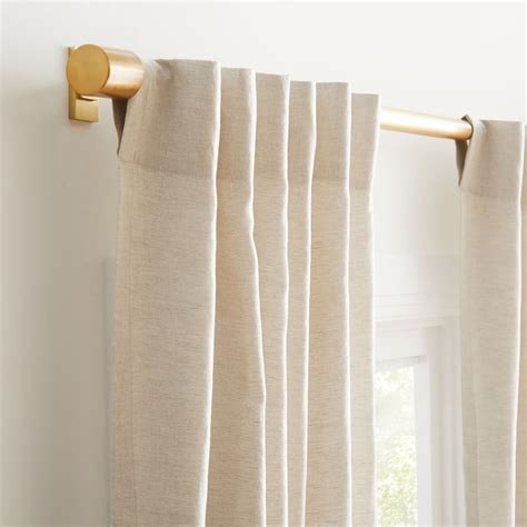 European Flax Linen Curtain Natural West Elm Australia