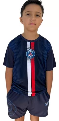 Camisa Infantil Braziline Psg 2023 Azul Meninos Frete grátis