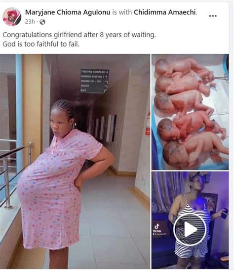 Nigerian Woman Welcomes Quintuplets After Nine Years Of Marriage