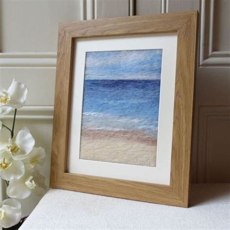 Needle Felted Seascape Framed Picture The British Craft House In