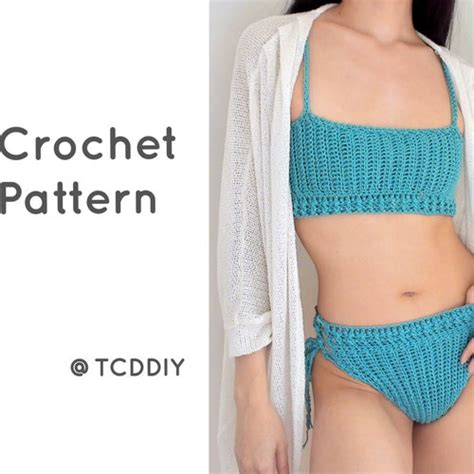 Pdf Crochet Pattern For Lorelei Crochet Bikini Top And Basic Etsy