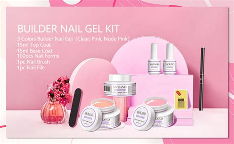 Saviland Kit De Manucure Ongles Gel De Construction G Gel Dur