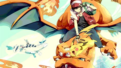 Wallpaper Illustration Anime Cartoon Pok Mon Pikachu Charizard