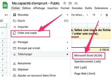 Excel Calcul Capacit D Emprunt Google Sheet Horiz Io