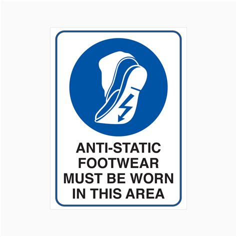 anti static footwear signs esd safety signs  electronics