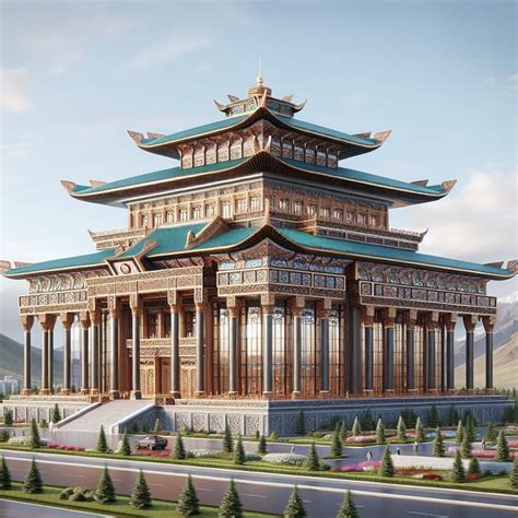 Mongolian Culture Design: Presidential Palace Inspired Marvel | AI Art ...