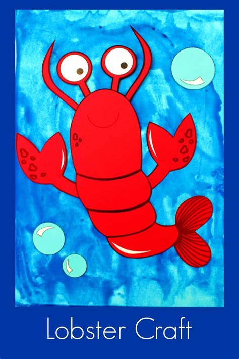 Paper Lobster Craft With Free Printable Template Mama Likes This