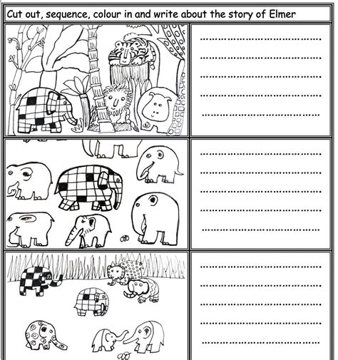 Elmer: Sequencing activity Celebrate differences with Elmer! Click the link for the full ...