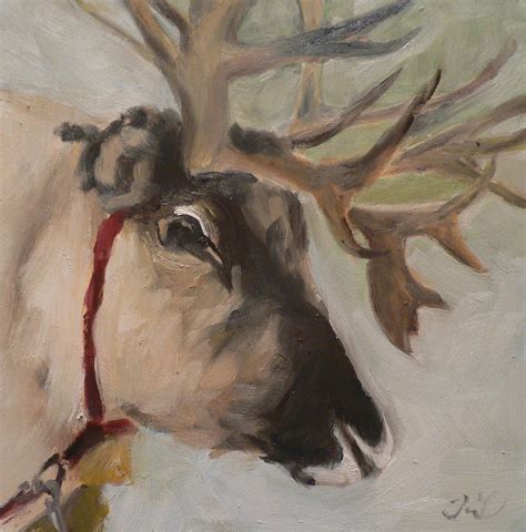 Reindeer Painting at PaintingValley.com | Explore collection of ...