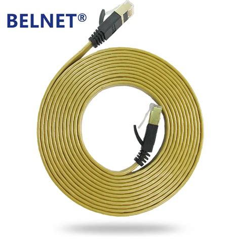 BELNET Cat7 Flat Ethernet Cable Rj45 Network Patch Ethernet Lan Cord