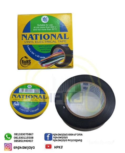 Jual Isolasi Listrik National Hitam Solasi Kabel National Merk