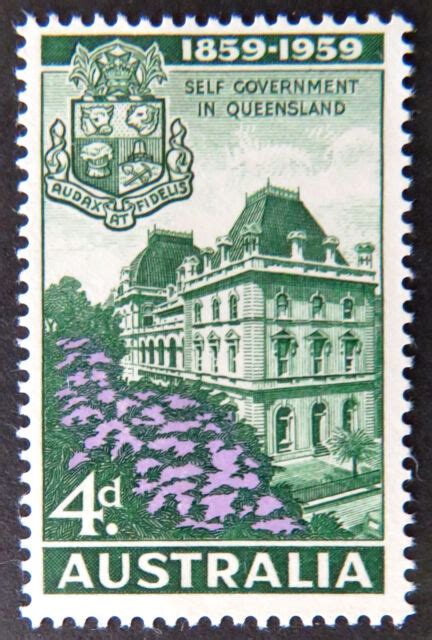 1959 Australian Pre Decimal Stampscentenary Self Govt In Queensland