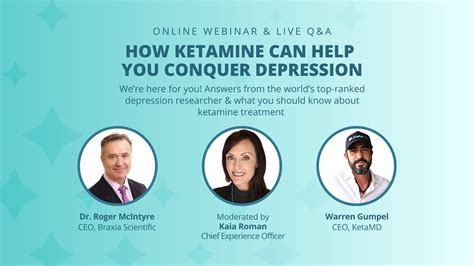 Webinar How Ketamine Can Help You Conquer Depression Youtube