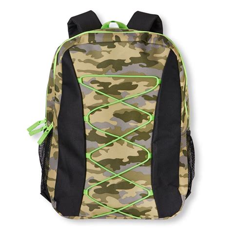 Camo Bungee Backpack The Childrens Place Childrens Place Backpacks