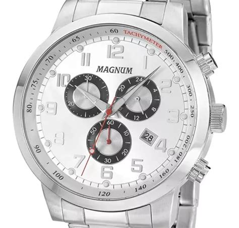 Reloj Magnum Chronograph Plateado Ma Q Mercadolibre