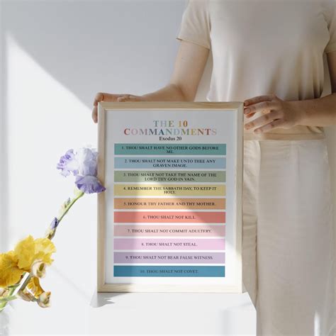 commandments printable poster religious poster classroom