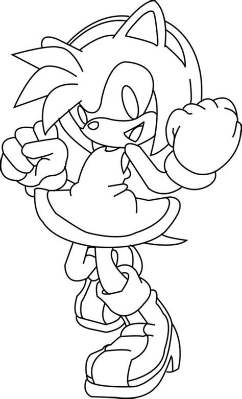 Amy Sonic Coloring Pages